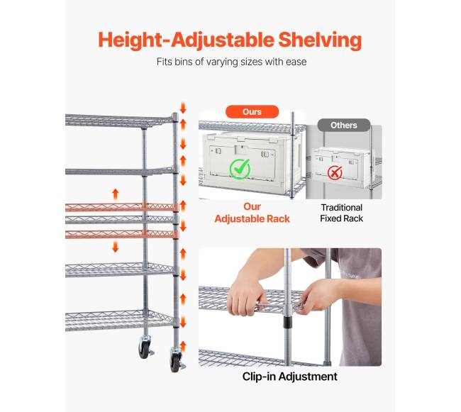 5 lygių riedanti stelažas su dėžėmis3