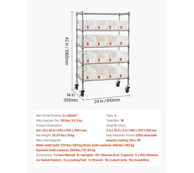 5 lygių riedanti stelažas su dėžėmis6