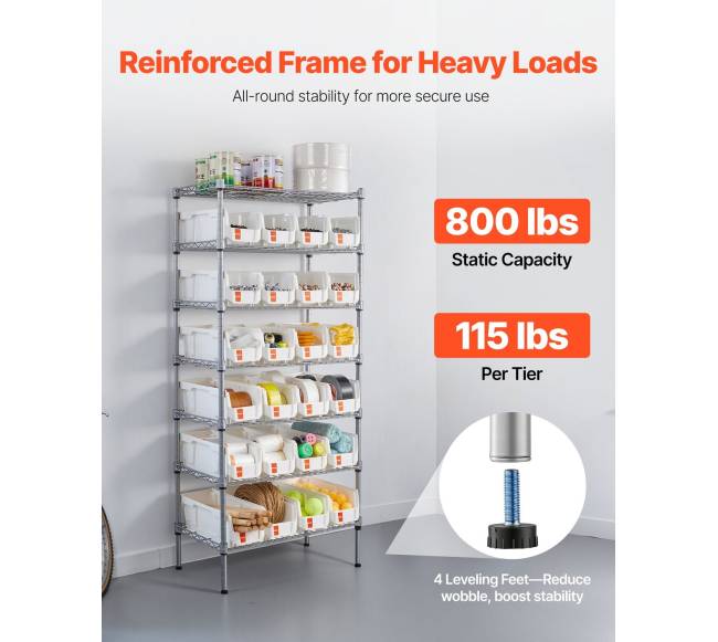 7 aukštų judanti laikymo lentyna su 24 dėžutėmis2