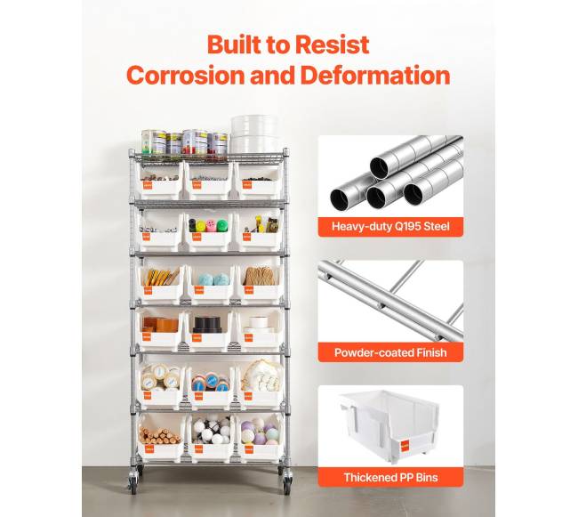 7 lygių mobilus bin laikymo stelažas5