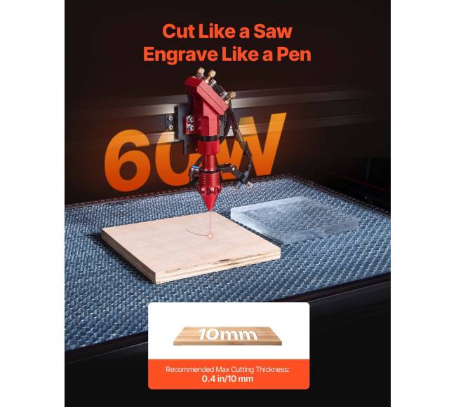 60W CO2 lazerinis graviravimo ir pjovimo įrenginys1