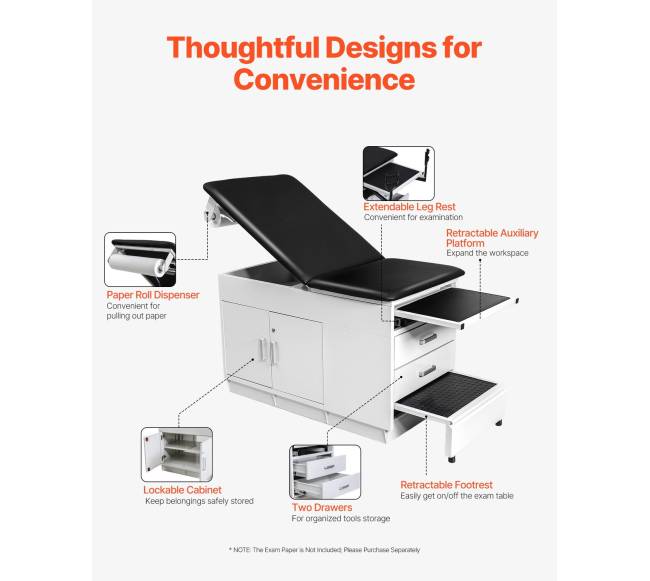 Medicininis tyrimo stalas su reguliuojama atlošu4