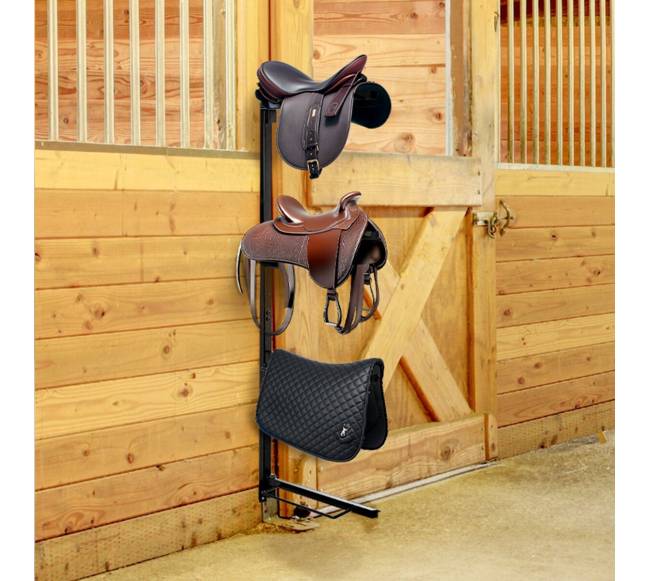 Keturių lygių balnų laikiklis ant sienos7