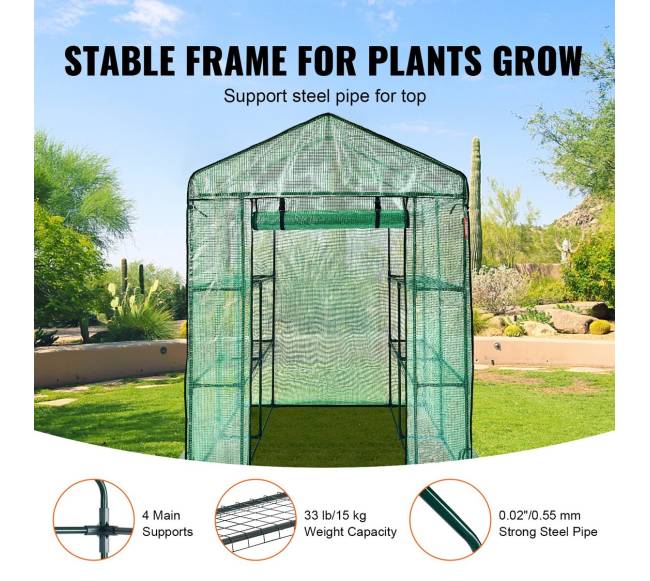 Pavėsinė šiltnamis su lentynomis2