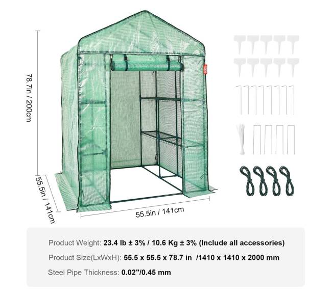 Pavėsinė šiltnamis su lentynomis6