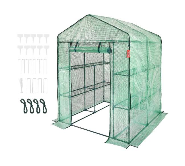 Pavėsinė šiltnamis su lentynomis8