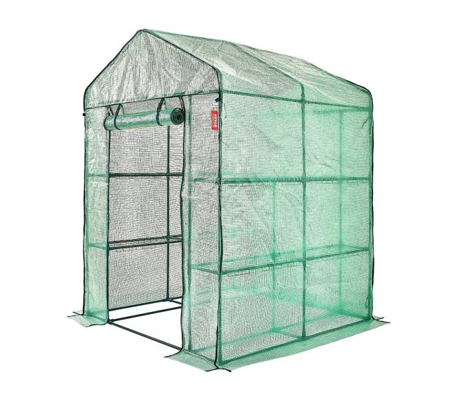 Pavėsinė šiltnamis su lentynomis9