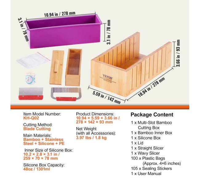 Muilo gamybos rinkinys su bambuko pjaustymo dėže6