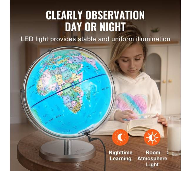 Apšviestas gaublys su stovu 33 cm2