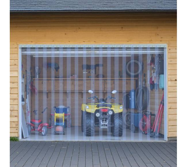 PVC užuolaidų durų uždanga 50 x 20 cm vėsinimo įrenginiams7