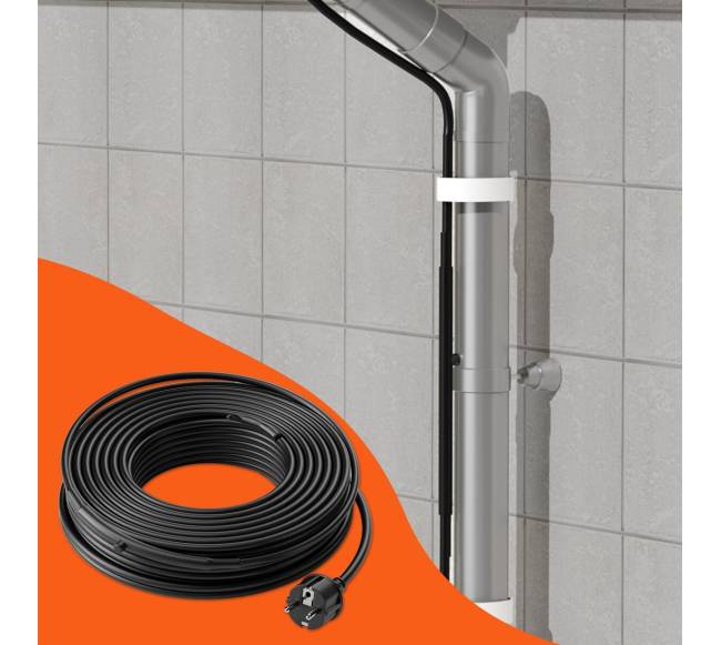 Savitvarkantis vamzdžių šildymo kabelis su termostatu7