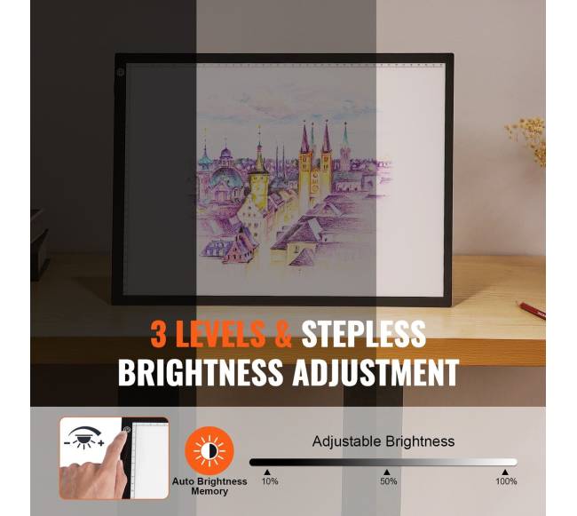 A3 LED šviesos lenta su USB ir reguliuojamu ryškumu3