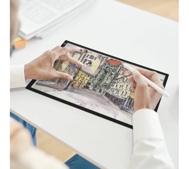 A3 LED šviesos lenta su USB ir reguliuojamu ryškumu7