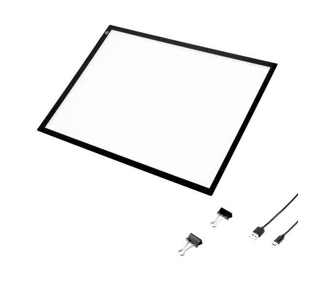 A3 LED šviesos lenta su USB ir reguliuojamu ryškumu8