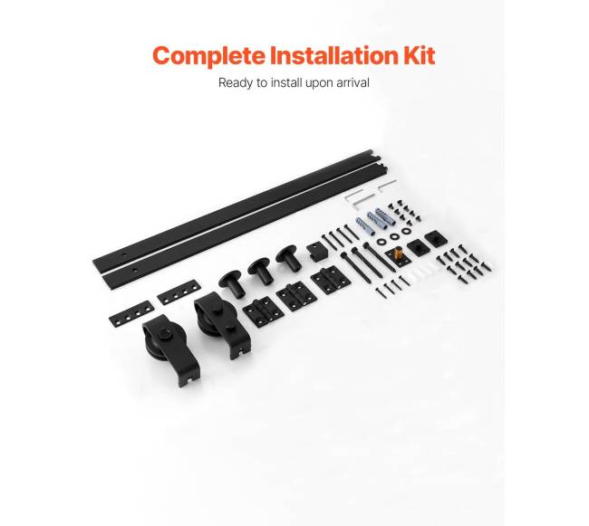 Sulankstomo stumdomo durų bėgelio rinkinys 132 cm6