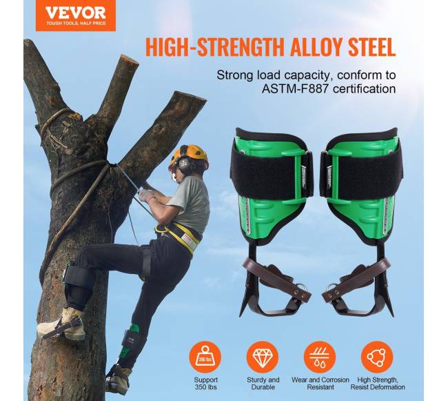 Medžių laipiojimo smaigai aliuminio plienas1