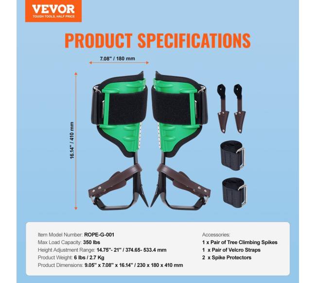 Medžių laipiojimo smaigai aliuminio plienas6