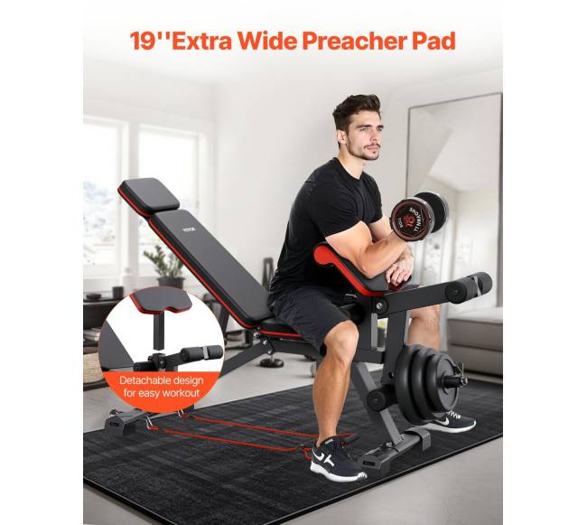 Reguliuojama treniruoklių salės svorių suolelis4