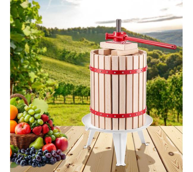 Rankinis vyno spaustuvas 18L medinio krepšio7