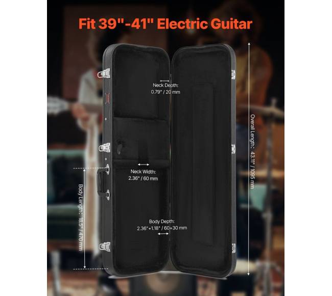 Elektrinės gitaros dėklas su spyna1