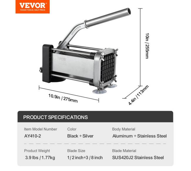 Bulvių pjaustyklė iš nerūdijančio plieno6