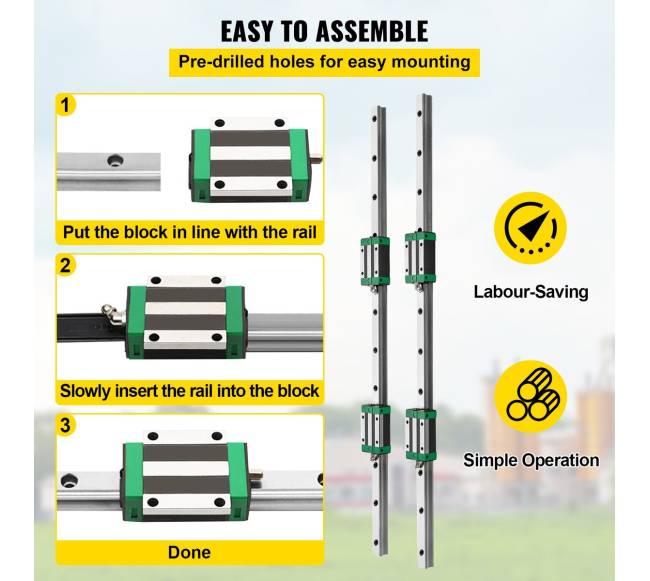 Linijinė kreipiamoji bėgelė DIY CNC staklėms4