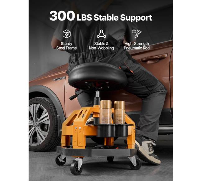 Riedantis dirbtuvių taburetė su ratukais5