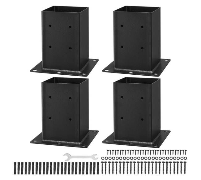 4 vnt. 6x6 medinių stulpų tvirtinimo laikikliai8