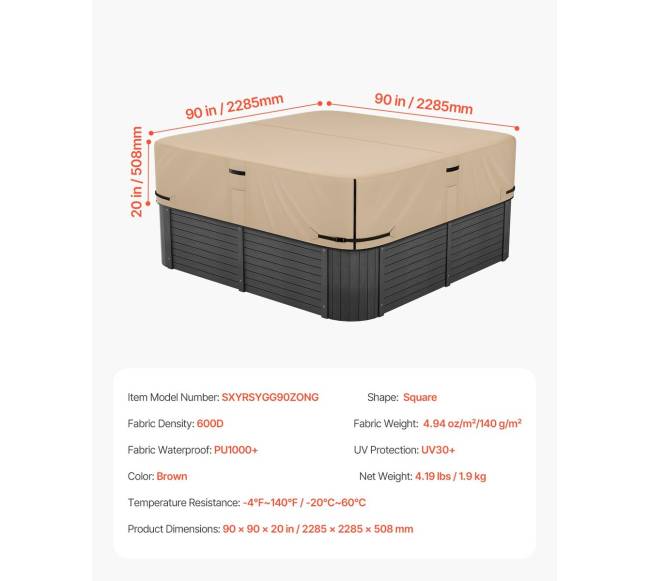 Lauko kubilo uždangalas 2285x2285x508 mm6