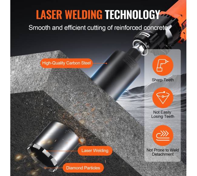 4,25 cm deimantinis grąžtas betonui4