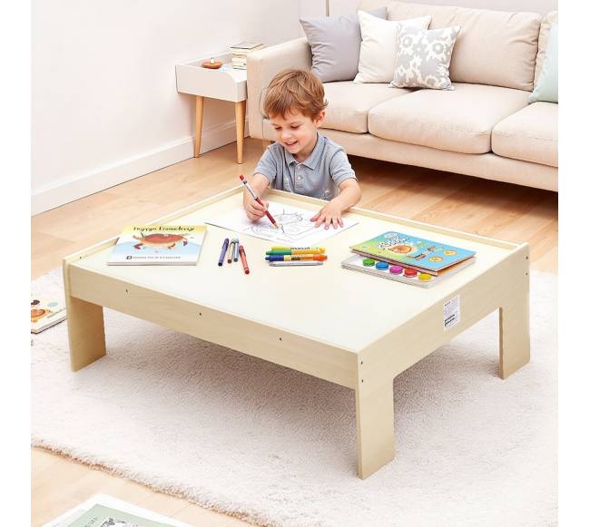 Medinis traukinių stalas su 120 dalių rinkiniu7