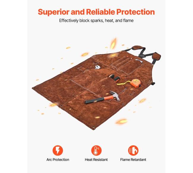 Odinė suvirinimo prijuostė su apsauga nuo karščio3