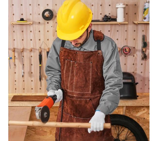 Odinė suvirinimo prijuostė su apsauga nuo karščio7