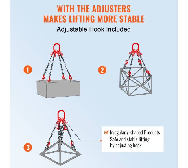 4 kojų grandinė su kablys 5000 kg3