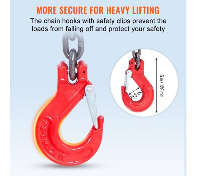 4 kojų grandinė su kablys 5000 kg4