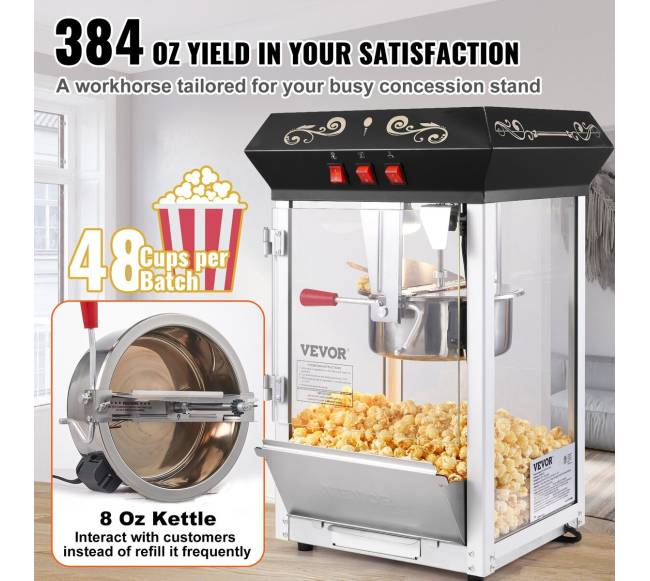 Popkorno gaminimo aparatas juodas2