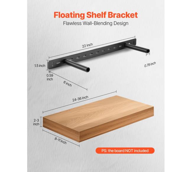 2 vnt lentynos laikikliai 558,4 mm1
