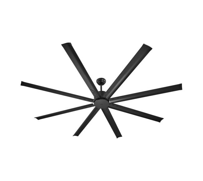 213 cm juodas aliuminis lubų ventiliatorius su nuotoliniu valdymu0