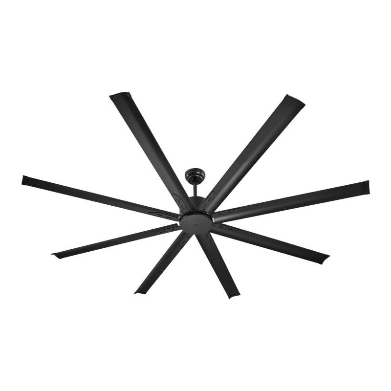 213 cm juodas aliuminis lubų ventiliatorius su nuotoliniu valdymu0