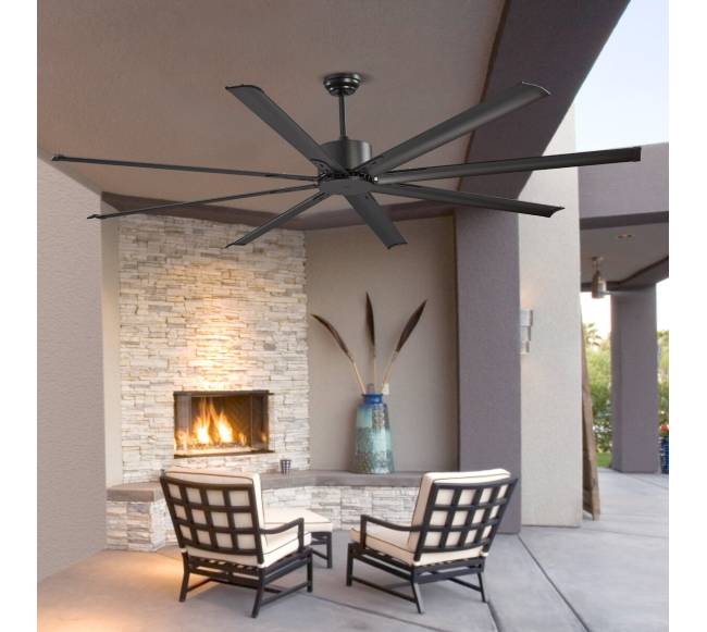 213 cm juodas aliuminis lubų ventiliatorius su nuotoliniu valdymu7