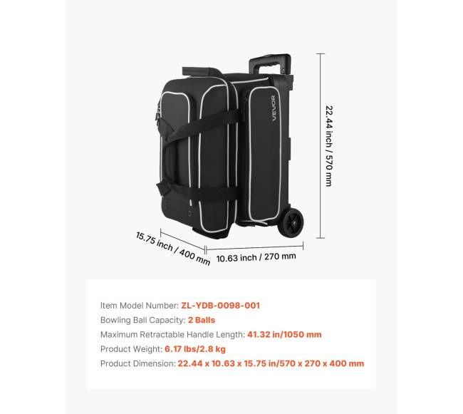 dviejų boulingo kamuolių krepšys su ratukais6