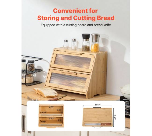 Dvigubo sluoksnio duonos dėžė iš bambuko2