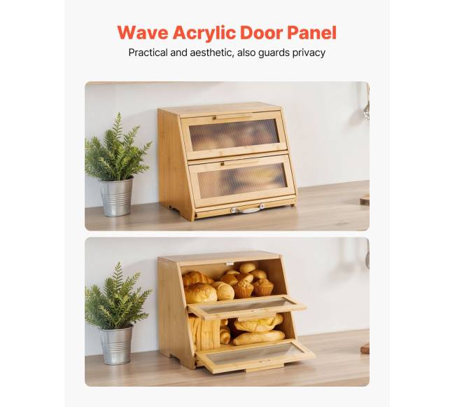 Dvigubo sluoksnio duonos dėžė iš bambuko4