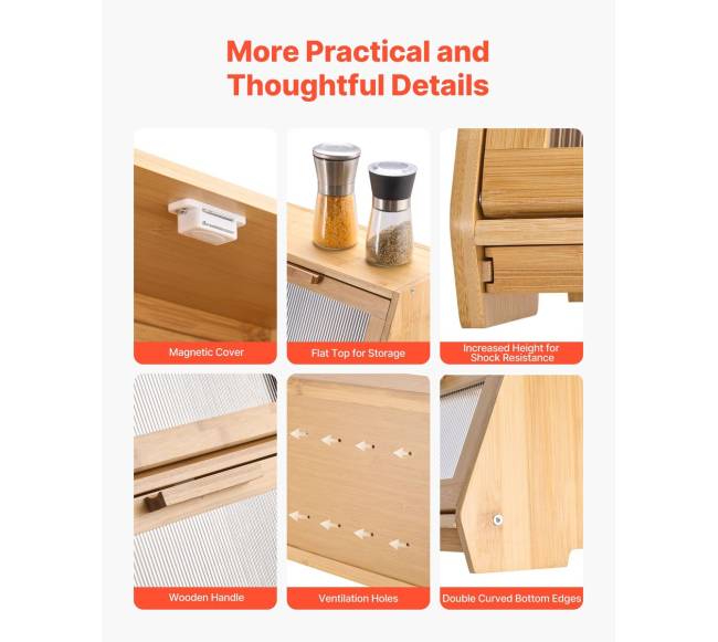 Dvigubo sluoksnio duonos dėžė iš bambuko5