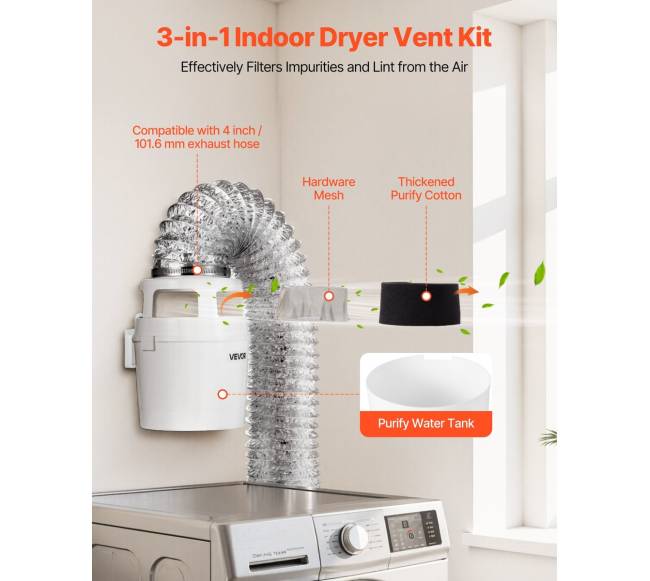 Vidinis džiovintuvo ventiliacijos komplektas su kibiru1