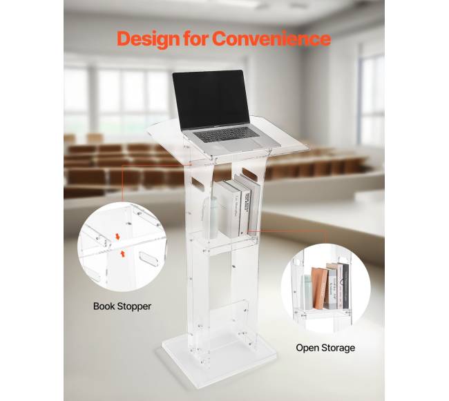 Akrilo podių stovas su laikymo vieta2