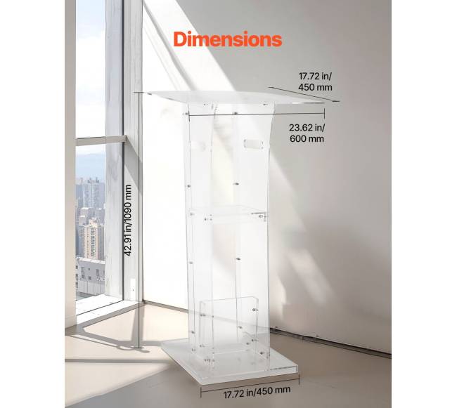 Akrilo podių stovas su laikymo vieta3