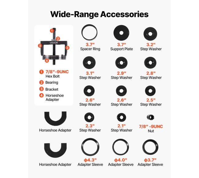 Ratlankio guolių nuėmimo ir montavimo įrankių rinkinys2