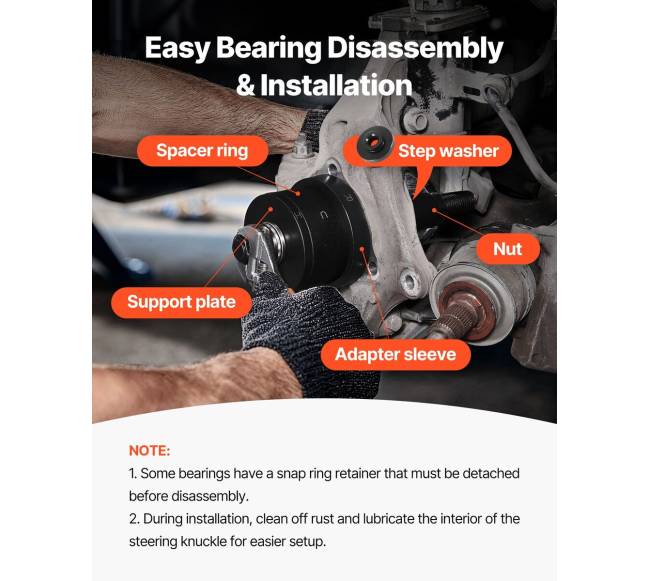 Ratlankio guolių nuėmimo ir montavimo įrankių rinkinys4