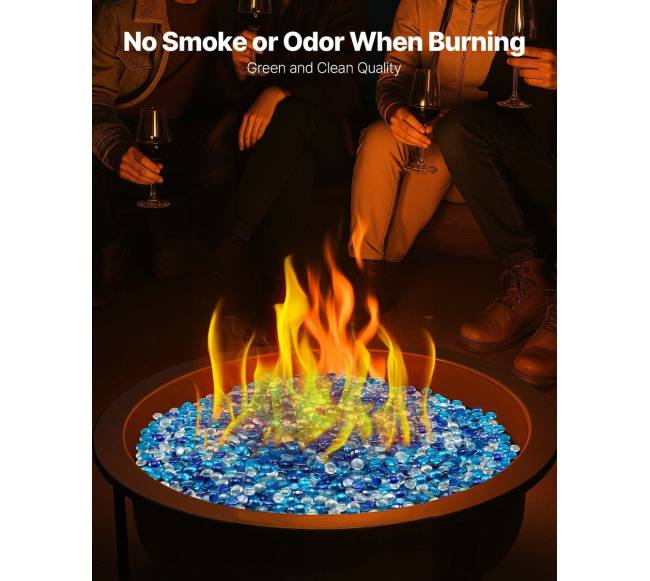 3 spalvų židininių stiklo akmenukai3